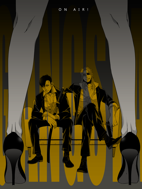 nicolas brown, worick arcangelo, and alex benedetto (gangsta) drawn by kohske