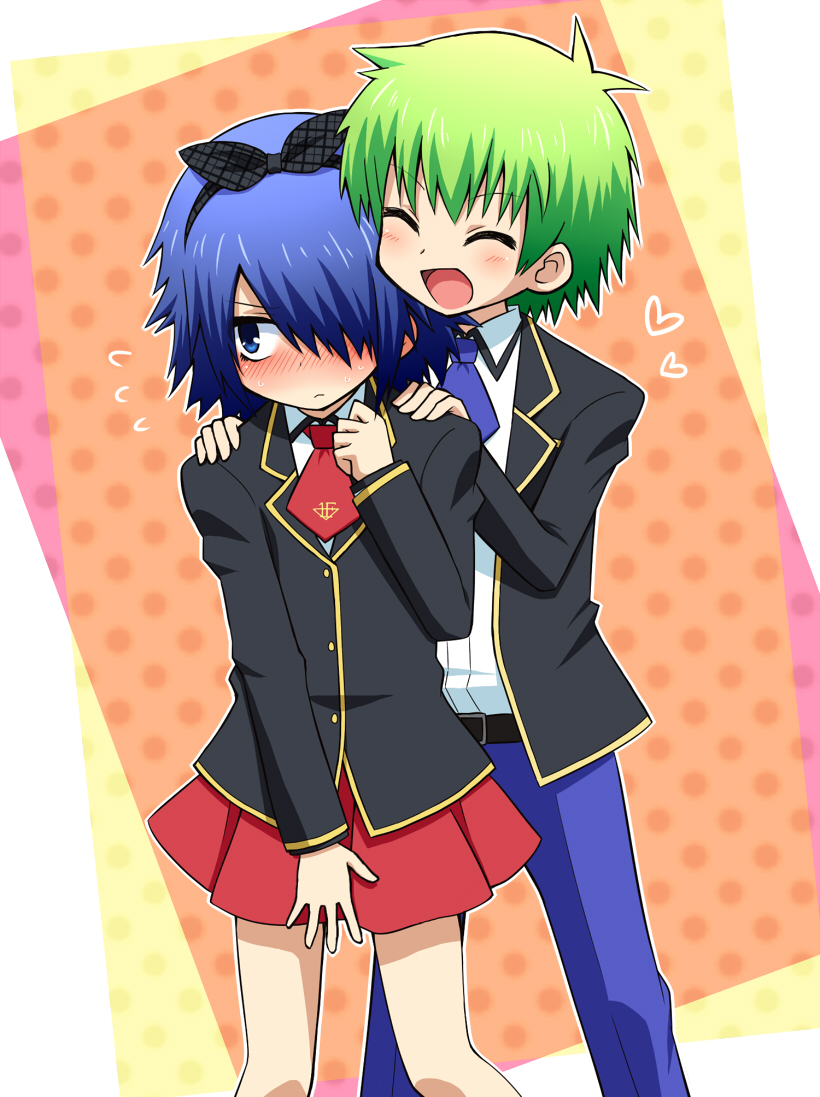 tsuchiya kouta and kudou aiko (baka to test to shoukanjuu) drawn by komeko5