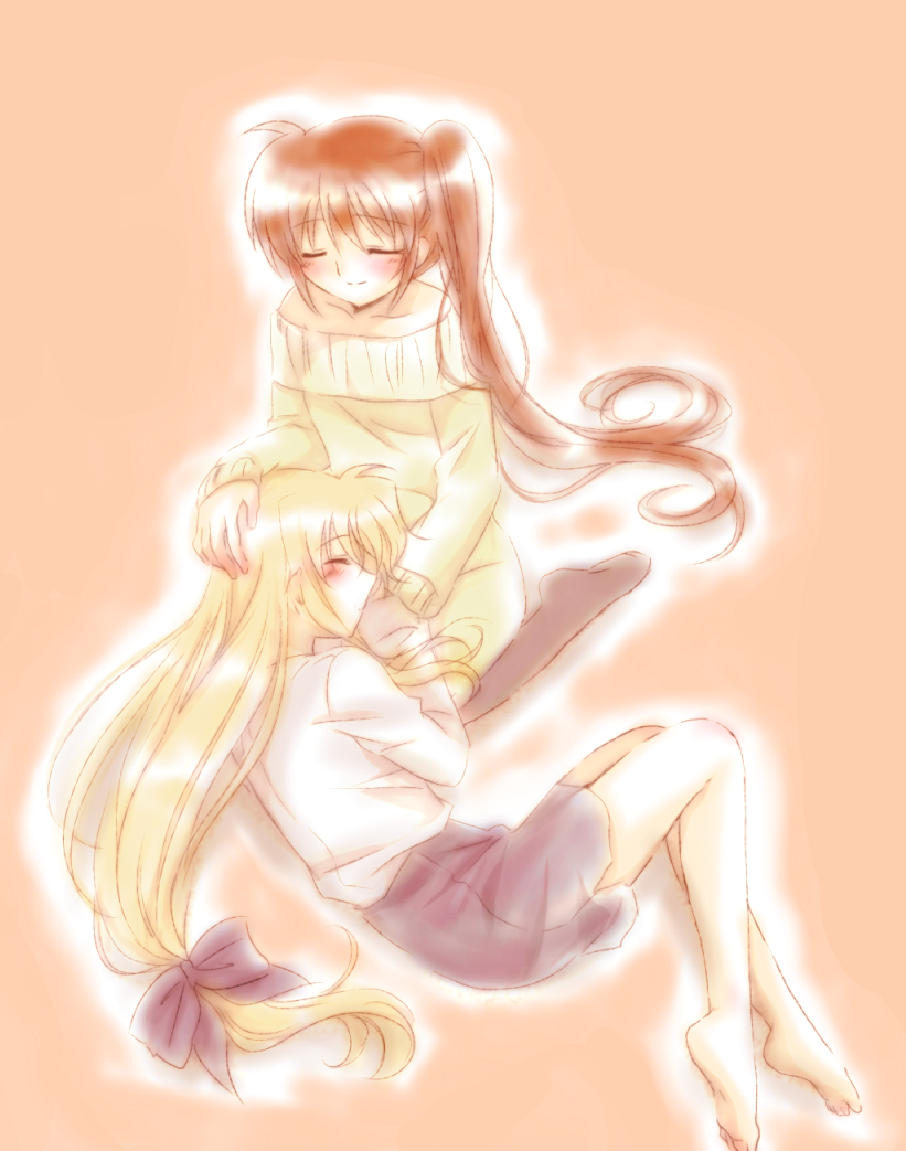 fate testarossa and takamachi nanoha (lyrical nanoha and 2 more) drawn by nanashiki