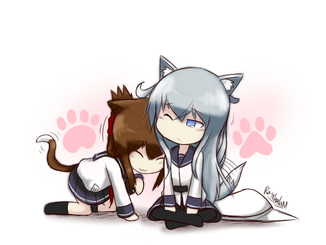 hibiki, inazuma, and verniy (kantai collection) drawn by raythalosm