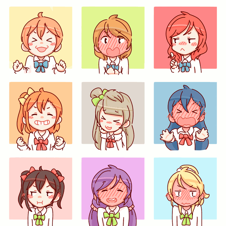 nishikino maki, tojo nozomi, sonoda umi, yazawa nico, ayase eli, and 4 more (love live! and 1 more) drawn by friedbun