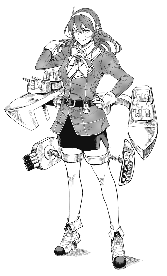 ashigara and ashigara kai ni (kantai collection) drawn by hiro_(chumo)