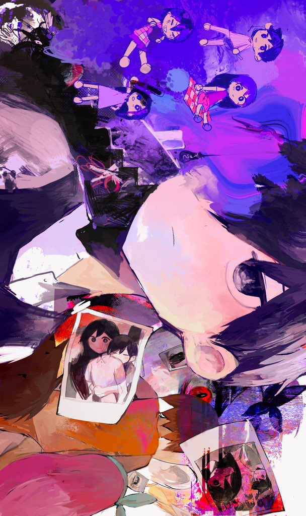 sunny, aubrey, kel, mari, and hero (omori) drawn by pinosan