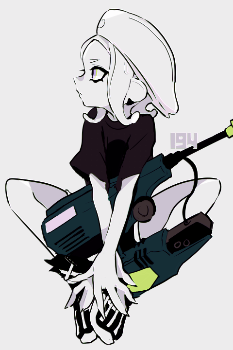 octoling player character and octoling girl (splatoon) drawn by imaikuy0
