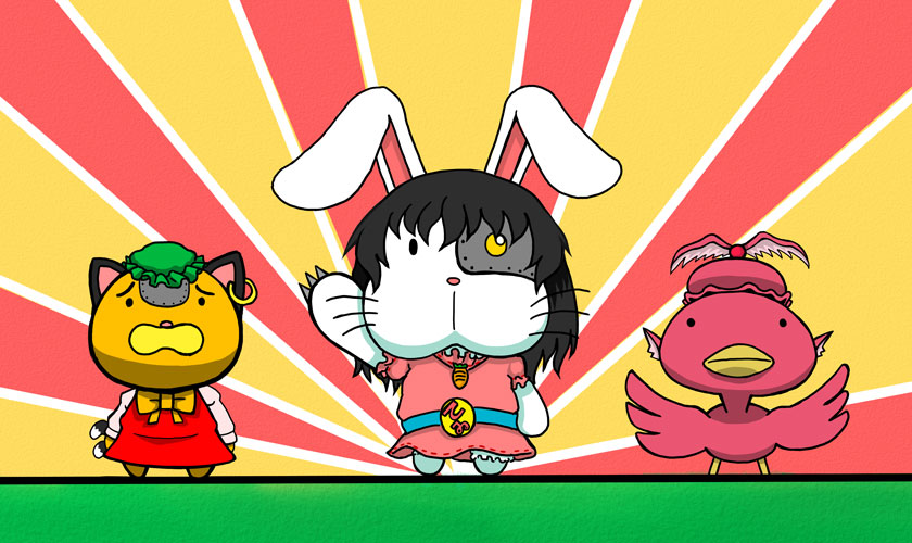 chen, mystia lorelei, inaba tewi, usakotsu, devil neko, and 1 more (touhou and 1 more)