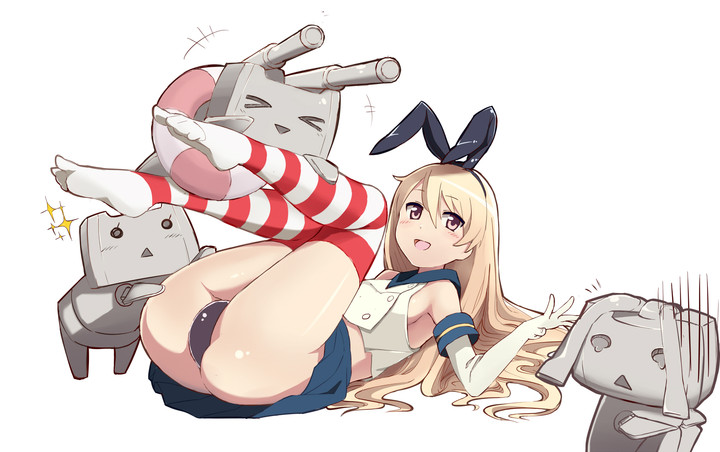 shimakaze and rensouhou-chan (kantai collection) drawn by kasa_list