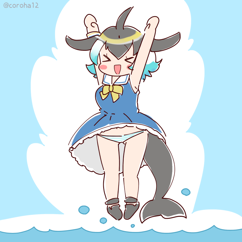 common dolphin (kemono friends) drawn by coroha