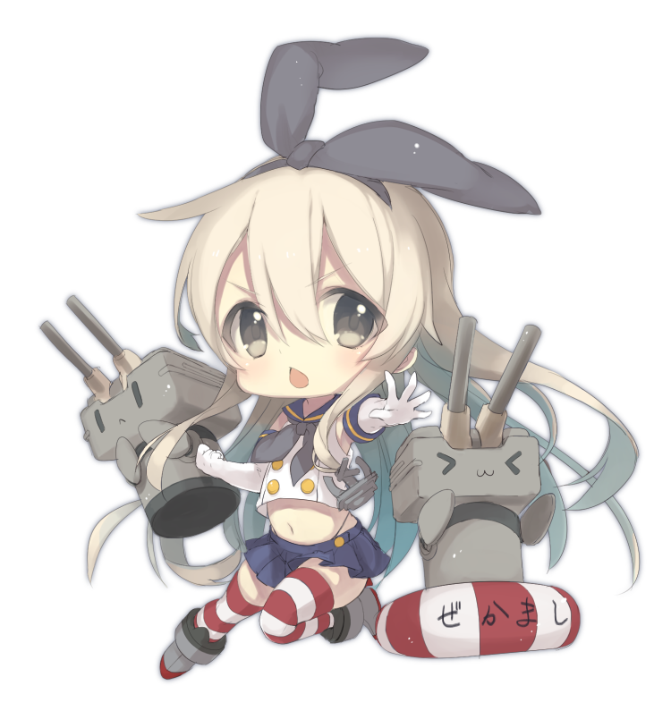 shimakaze and rensouhou-chan (kantai collection) drawn by akinaga_haruko