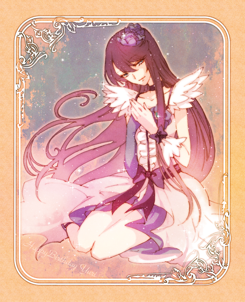 tsukikage yuri and cure moonlight (precure and 1 more) drawn by chiyo_(rotsurechiriha)
