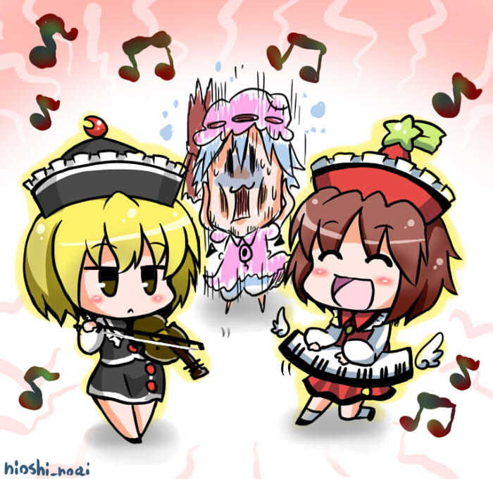 remilia scarlet, lunasa prismriver, and lyrica prismriver (touhou) drawn by noai_nioshi