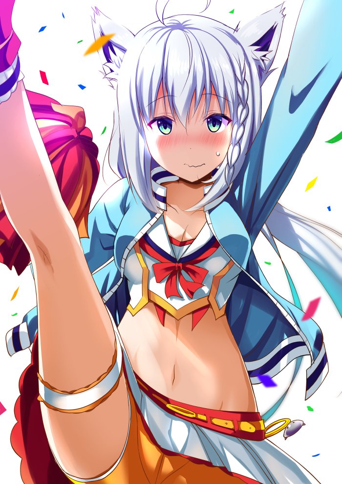 shirakami fubuki and nice nature (hololive and 1 more) drawn by pony_r