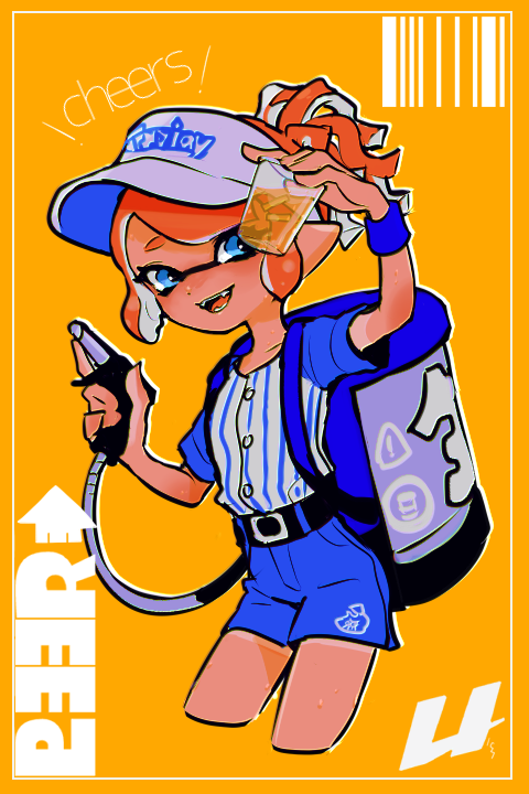 inkling player character and inkling girl (splatoon) drawn by imaikuy0