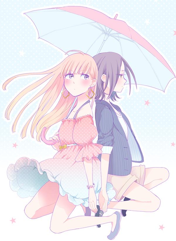 kusakabe chiharu and akizuki izumi (ano ko ni kiss to shirayuri wo) drawn by canno