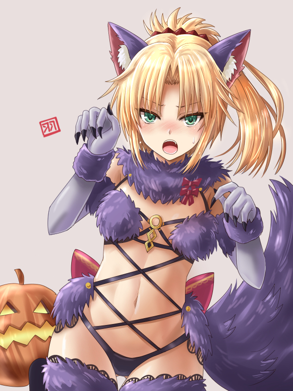 mash kyrielight and mordred (fate and 2 more) drawn by haura_akitoshi
