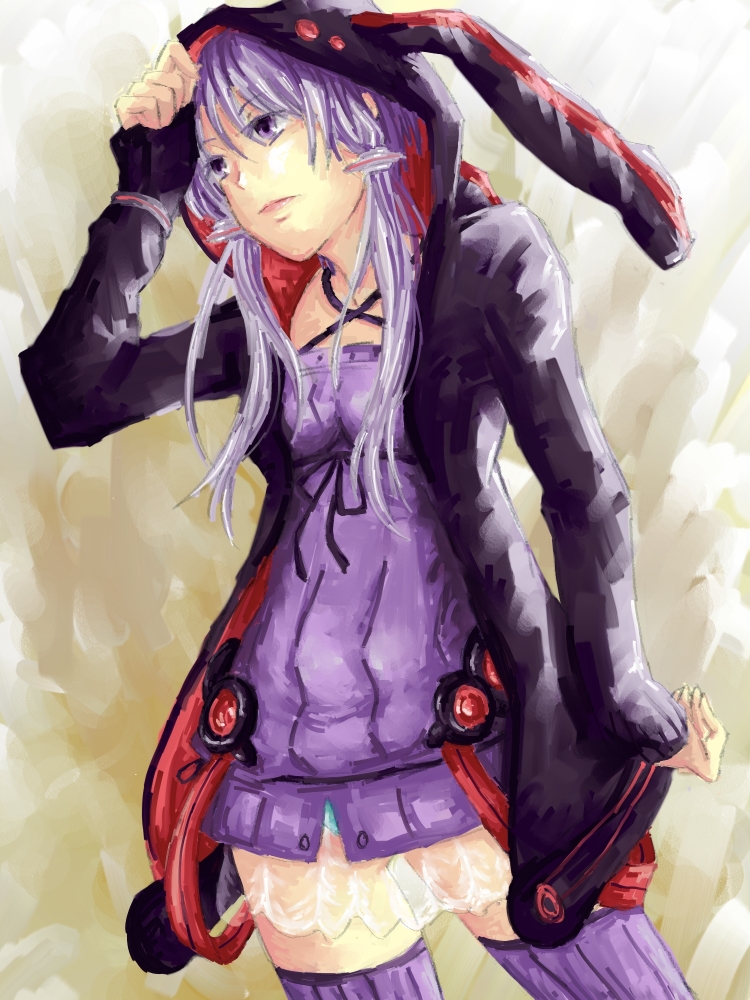 yuzuki yukari (vocaloid and 1 more) drawn by niina_(ando27)