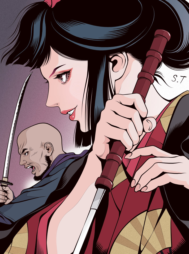 eboshi and gonza (mononoke hime) drawn by takanashi_shin