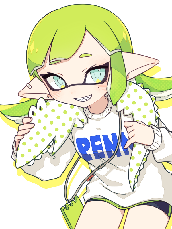 inkling player character and inkling girl (splatoon) drawn by inuowour