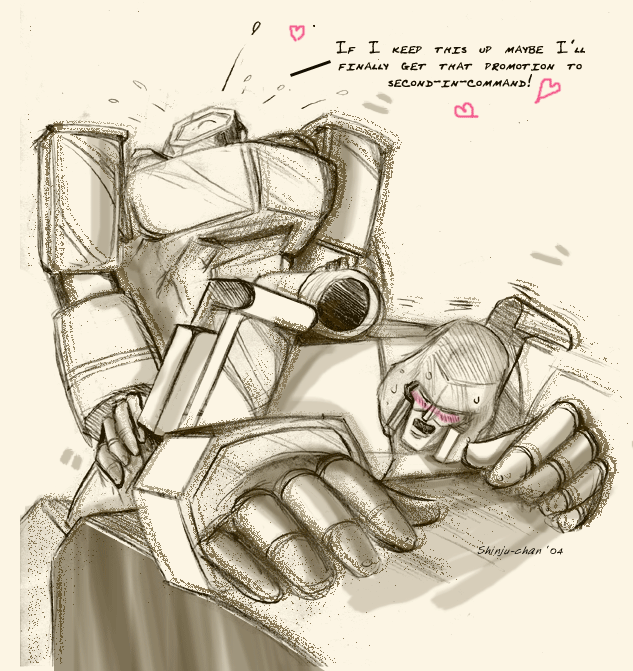 megatron and shockwave (transformers and 1 more) drawn by shinju-chan