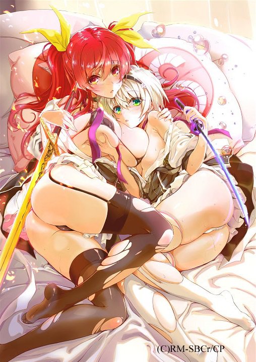 stella vermillion and kurogane shizuku (rakudai kishi no cavalry) drawn by toe_gojuu