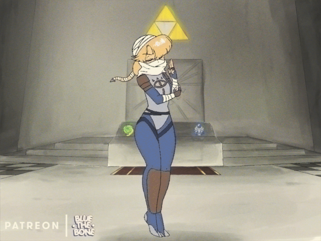 princess zelda and sheik (the legend of zelda and 1 more) drawn by bluethebone