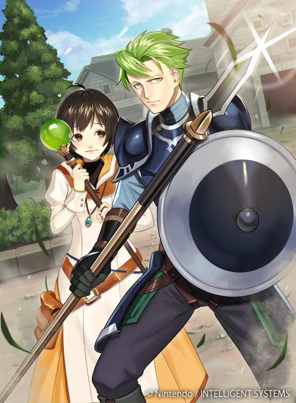 laura and aran (fire emblem and 2 more) drawn by udakyo