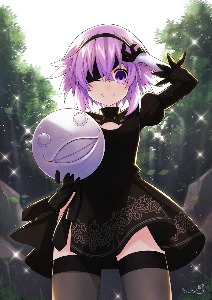 2b, neptune, and emil (nier and 2 more) drawn by binato_lulu