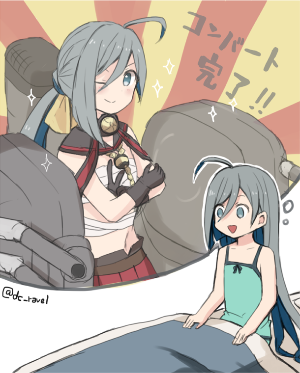 musashi and kiyoshimo (kantai collection) drawn by riz_(ravel_dc)