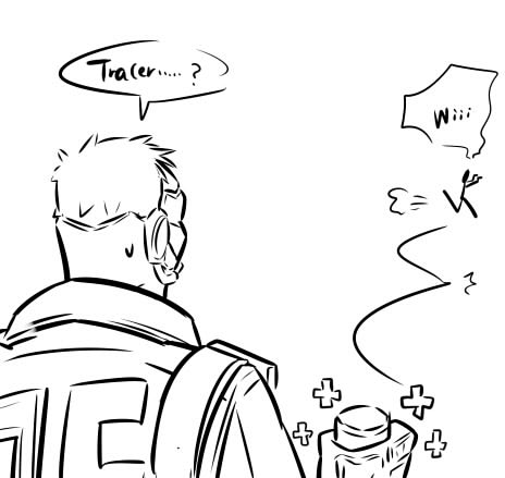 tracer and soldier: 76 (overwatch and 1 more) drawn by sfheibai