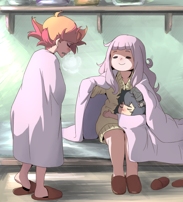 amanda o'neill, constanze amalie von braunschbank-albrechtsberger, and jasminka antonenko (little witch academia) drawn by uganda_(ugandam_00)