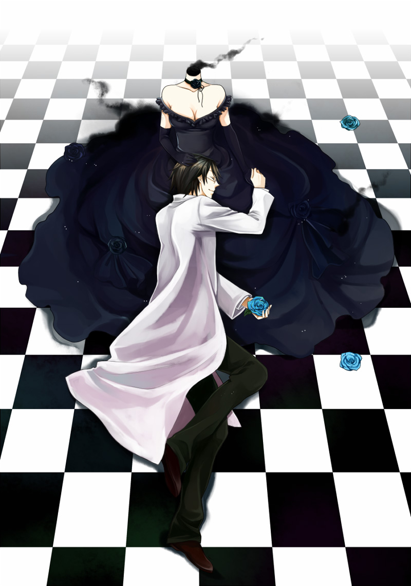 celty sturluson and kishitani shinra (durarara!!) drawn by noko_(mcd)