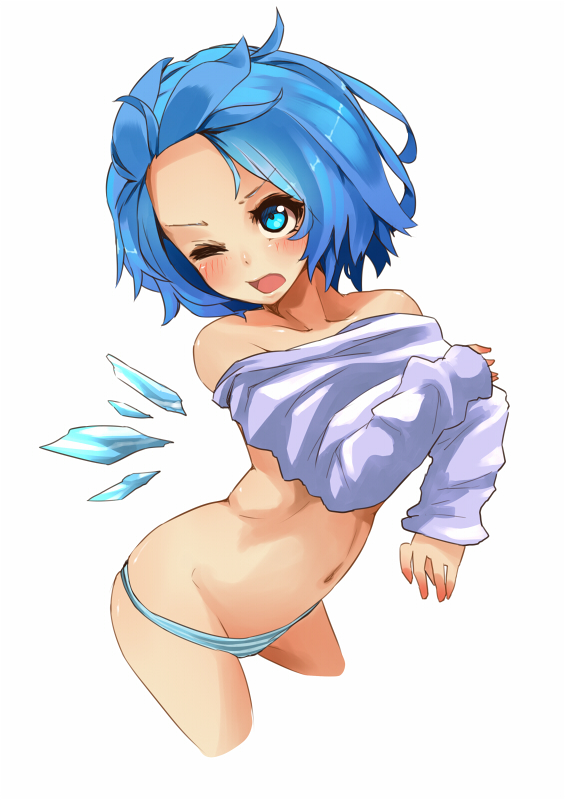 cirno (touhou) drawn by yoo_(tabi_no_shiori)