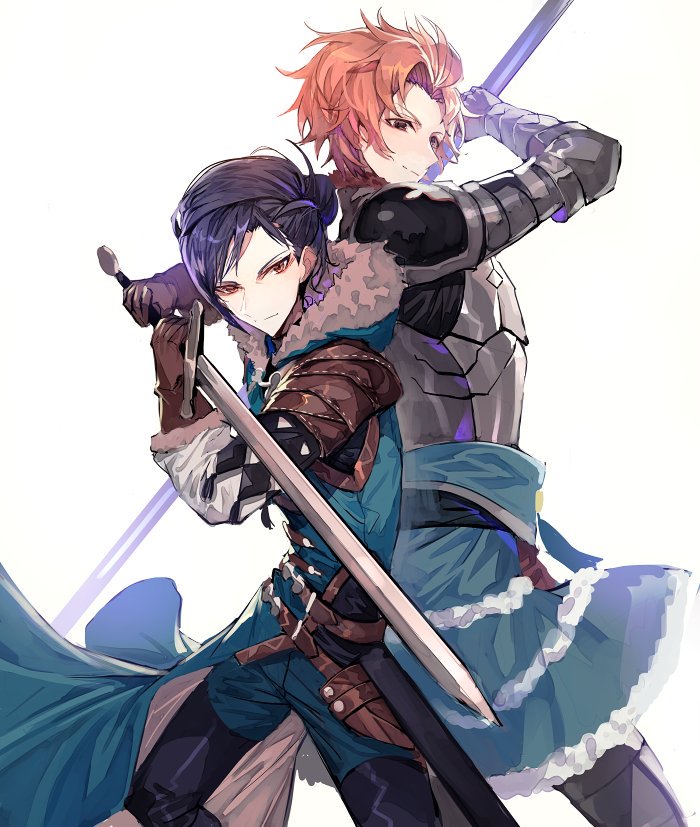 sylvain jose gautier and felix hugo fraldarius (fire emblem and 1 more) drawn by mura_karuki