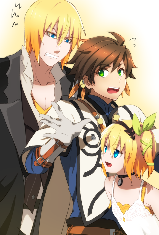 edna, sorey, and eizen (tales of and 2 more) drawn by ryuta