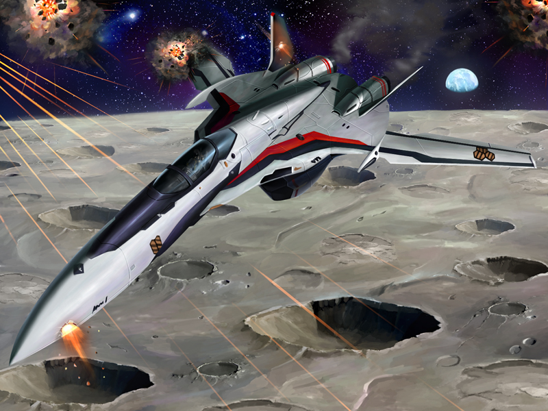 saotome alto, vf-25, and henry gilliam (macross and 1 more) drawn by mala_(artist)