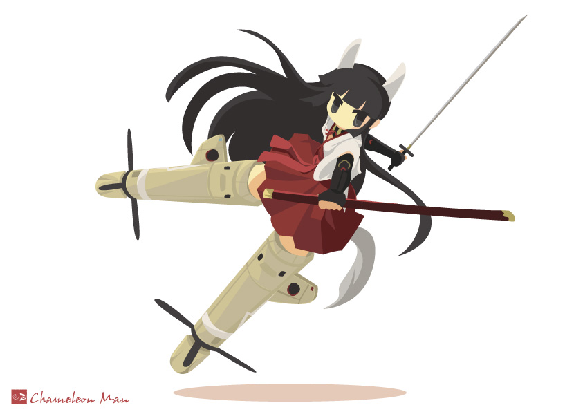 anabuki tomoko (world witches series and 1 more) drawn by chameleon_man_(three)