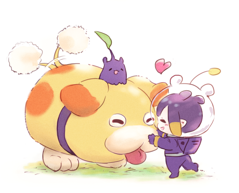 ninomae ina'nis, takodachi, and oatchi (hololive and 3 more) drawn by yuuyu_(777)