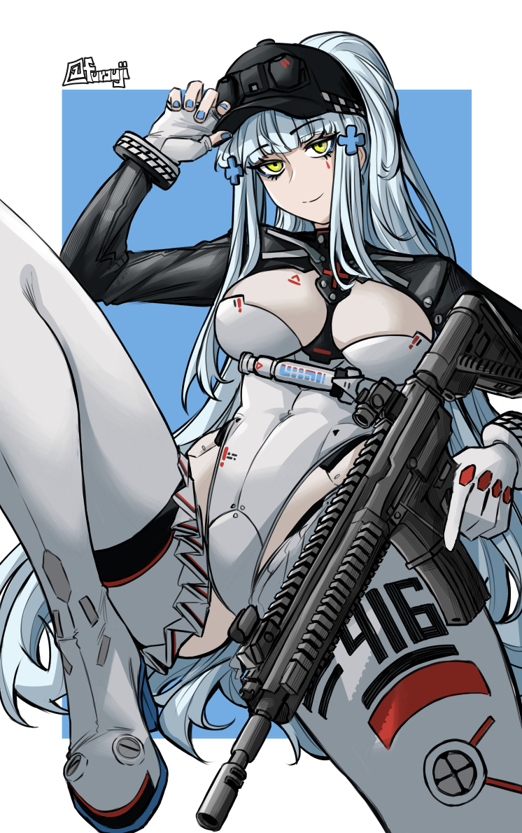 hk416 and klukai (girls' frontline and 1 more) drawn by furauji