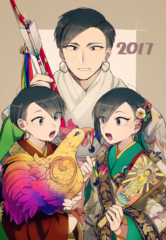 sara, muyuu, and bodai (original and 1 more) drawn by akka