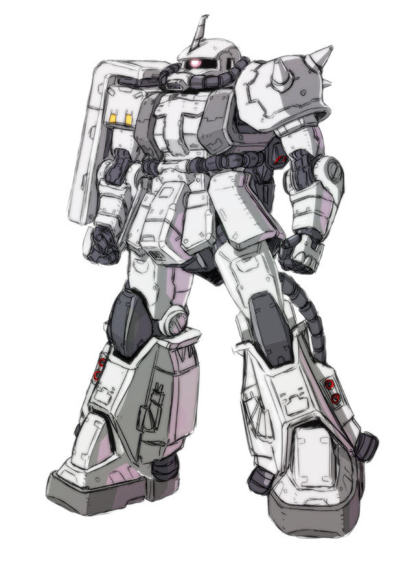 zaku ii, zaku ii hmt, and zaku ii hmt shin matsunaga custom (gundam and 1 more) drawn by kuramochi_kyouryuu