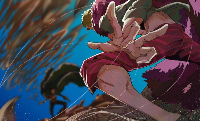 donquixote doflamingo and crocodile (one piece) drawn by go_21g