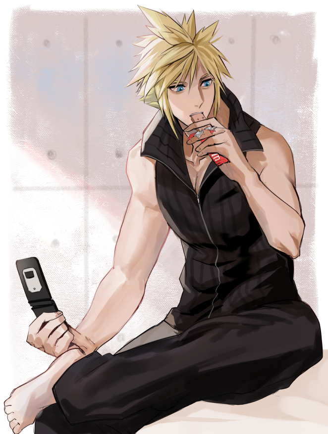 cloud strife (final fantasy and 2 more) drawn by jjn_ff7