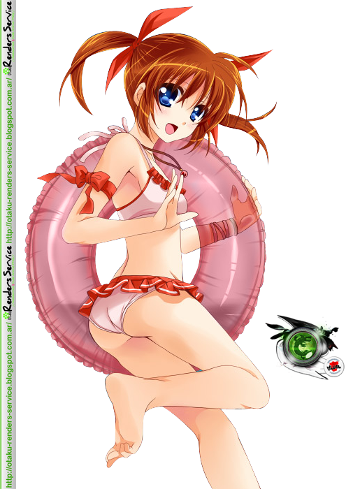 takamachi nanoha and raising heart (lyrical nanoha) drawn by ors_anime_renders