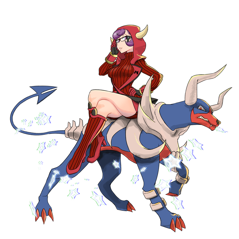 courtney, houndoom, and mega houndoom (pokemon and 1 more) drawn by inanimate_dan