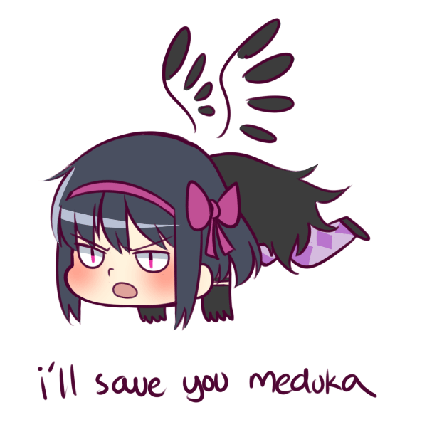 akemi homura and akuma homura (mahou shoujo madoka magica and 1 more) drawn by ange_(angeban93)