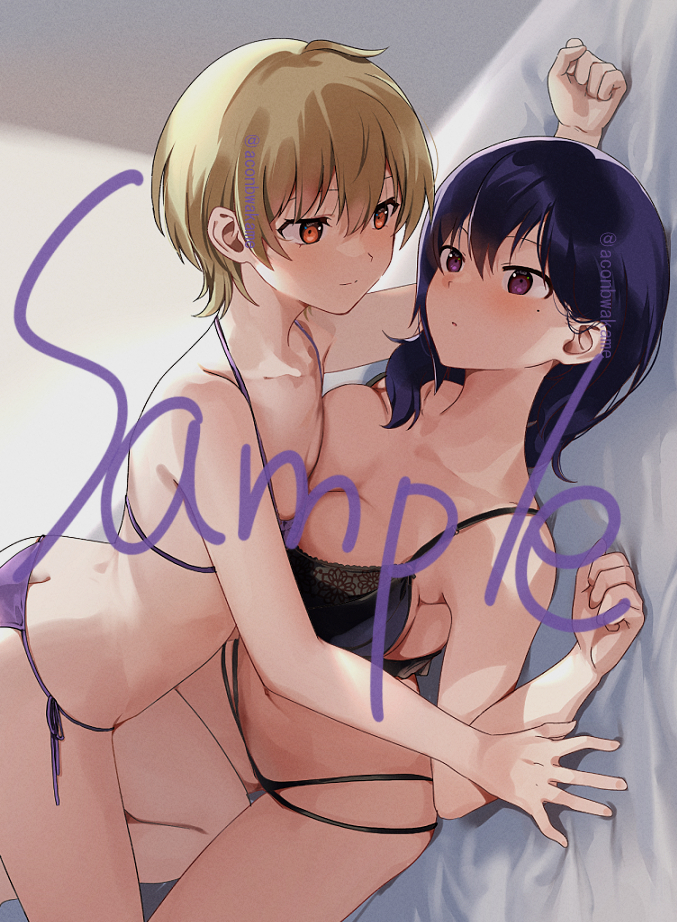 harumi hana and ichihara chiaki (sekai de ichiban oppai ga suki!) drawn by konbu_wakame