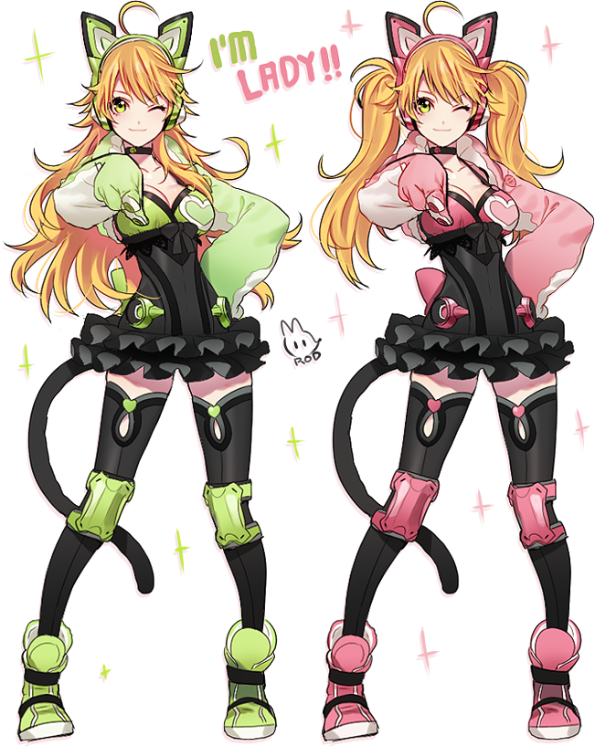 hoshii miki and lucky chloe (idolmaster and 2 more) drawn by rod_(rod4817)