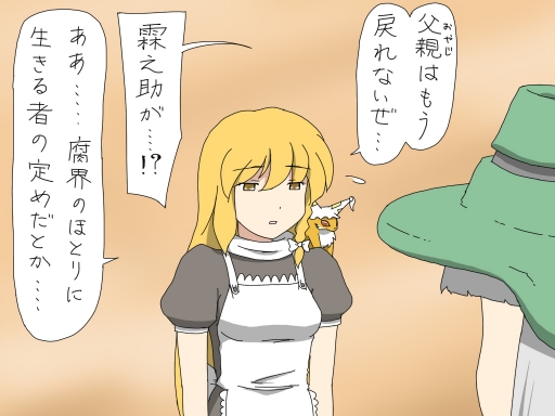 kirisame marisa, konpaku youmu, and yakumo ran (touhou) drawn by shirosato