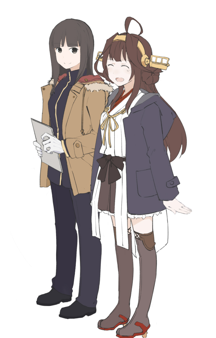 kongou and female admiral (kantai collection) drawn by chocotto715