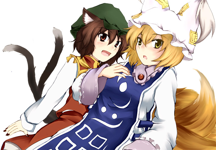 yakumo ran and chen (touhou) drawn by sunaya_yanokura