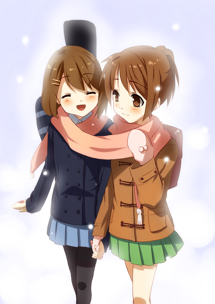 hirasawa yui and hirasawa ui (k-on!) drawn by xiangtu